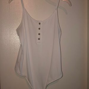 White dressed up tank top